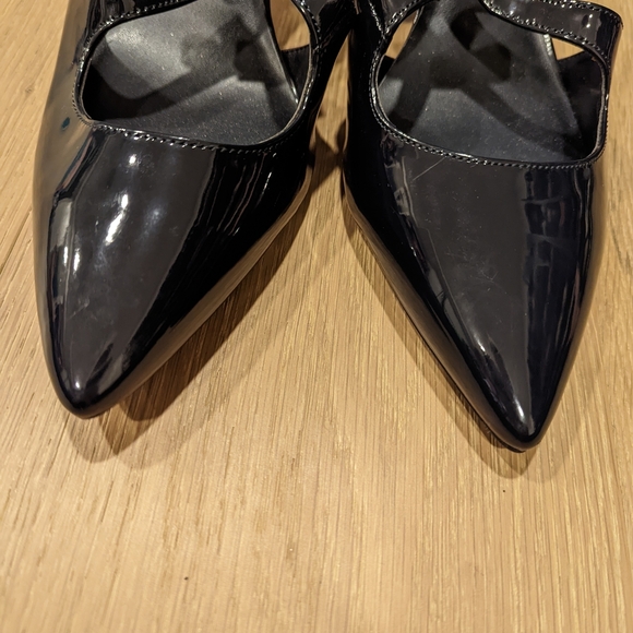 Deep Navy Patent Leather Women's Heels - Picture 9 of 11